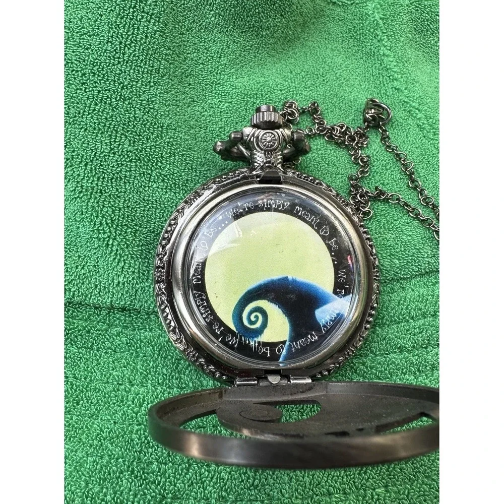 Nightmare Before Christmas Jack Skellington & Sally Decorative Pocket Watch Styl